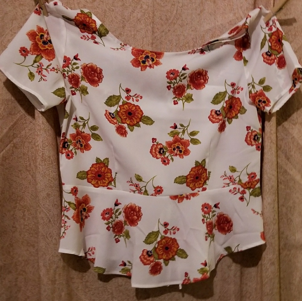 Floral Print Peplum (never used)
